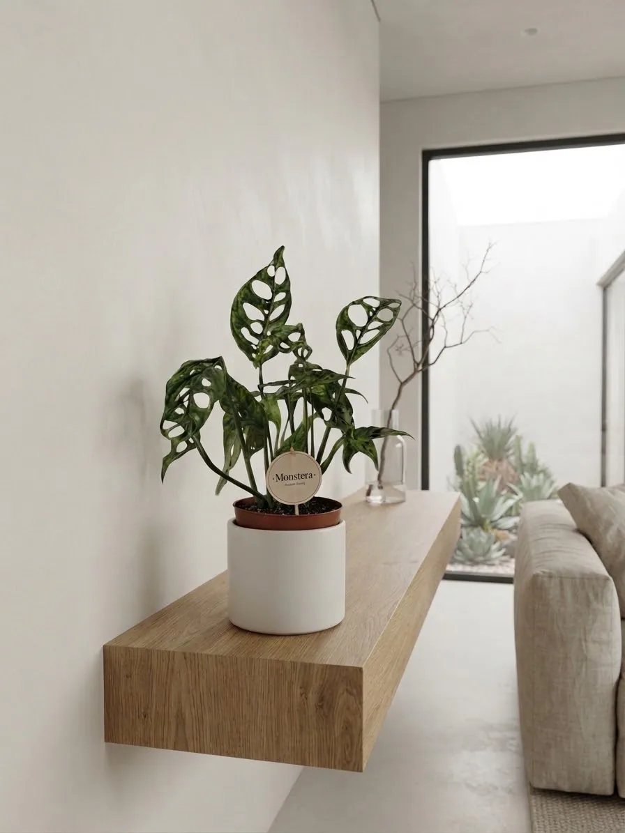 Monstera Obliqua Perú (Monstera sp. 'Obliqua Peru') — planta de interior RAÍCES, foto 4 (M)