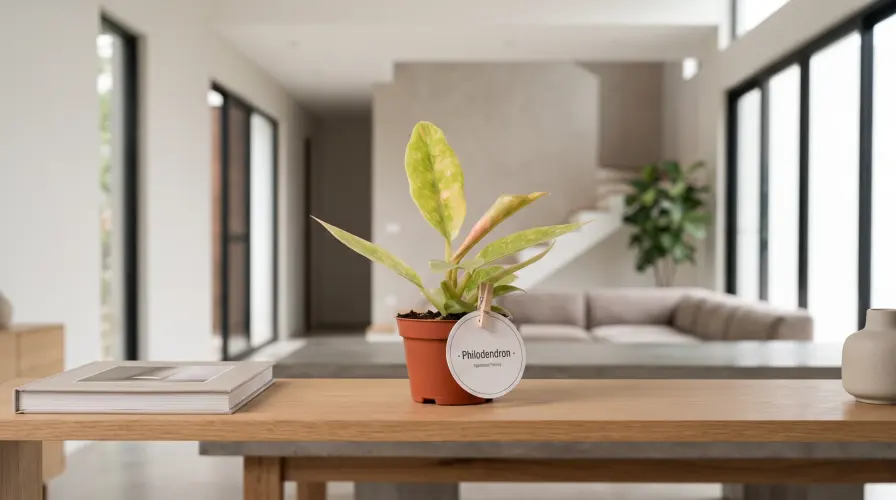 Philodendron Ring of Fire: otra vista de la planta