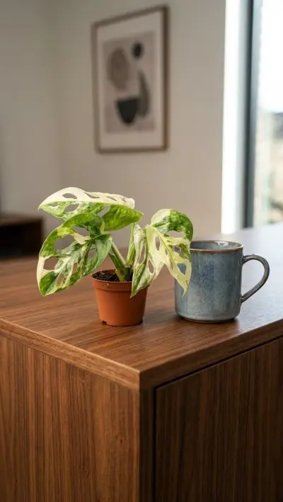 Monstera Adansonii Variegada: otra vista de la planta
