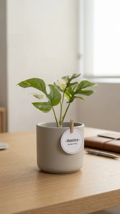 Monstera Mínima Variegada: otra vista de la planta