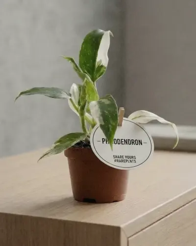 Philodendron White Princess: otra vista de la planta